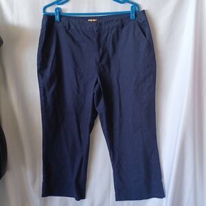 Northcrest Blue Cotton Capri Pants